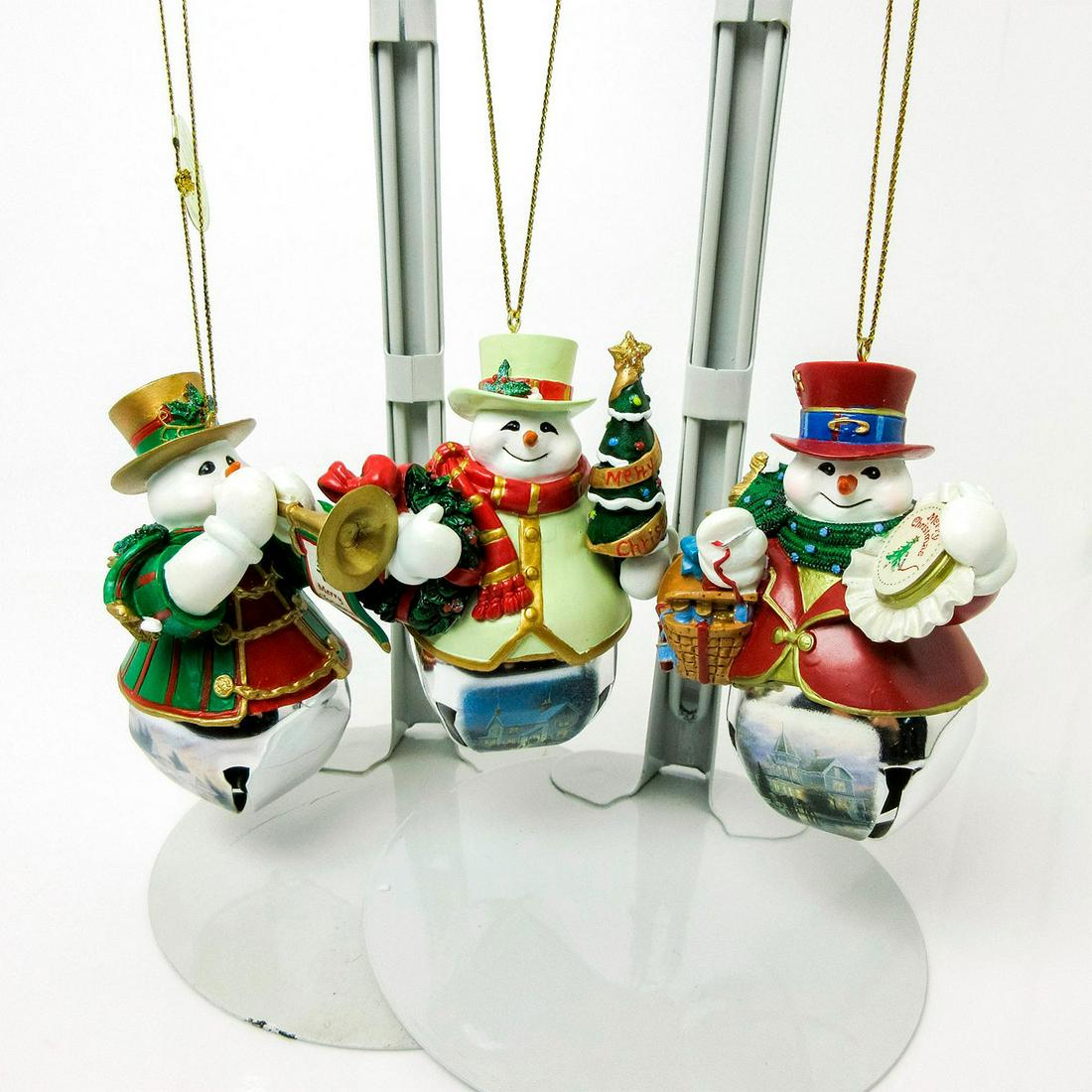 3pc Thomas Kinkade Ornaments, Snow-Bell Holidays (1 of 9)