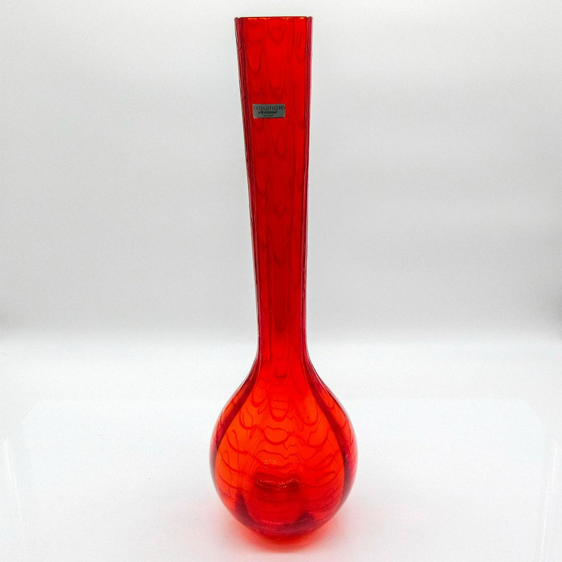 Evolution by Waterford Large Red & Amber Glass Vase (1 of 5)