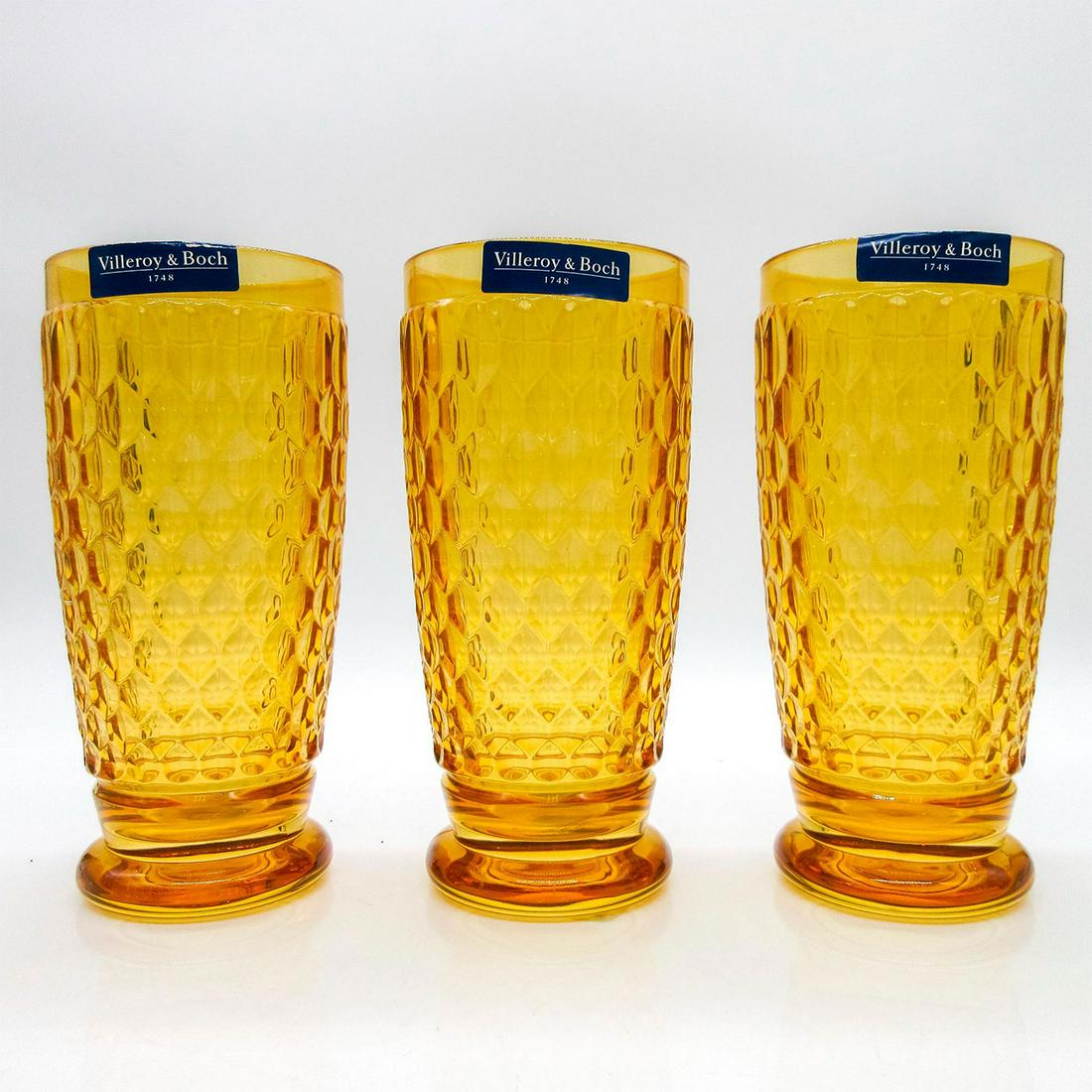 3pc Villeroy & Boch Crystal Tumblers, Colored Boston (1 of 3)