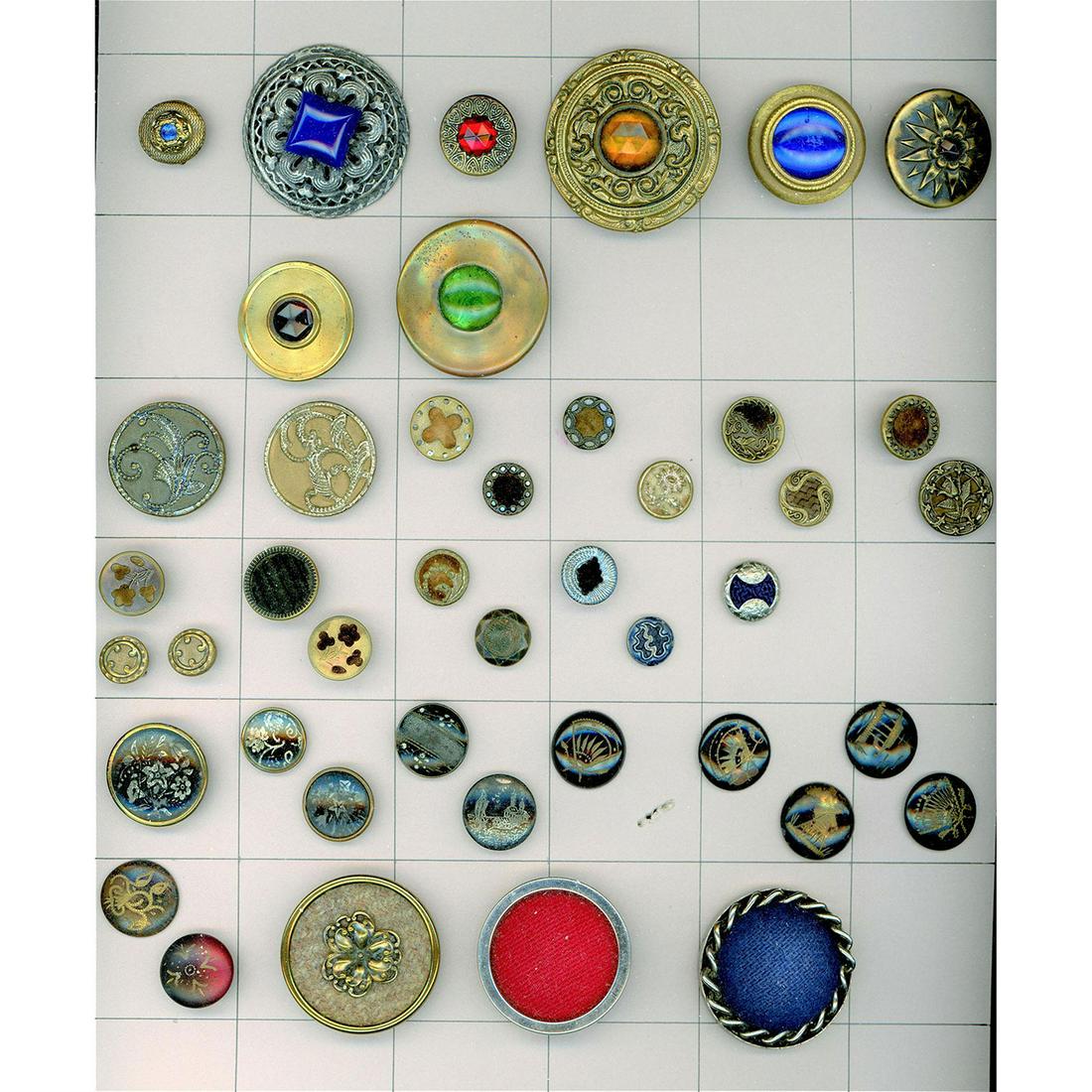 A Card of Assorted Division 1 Assorted Material Buttons (1 of 4)