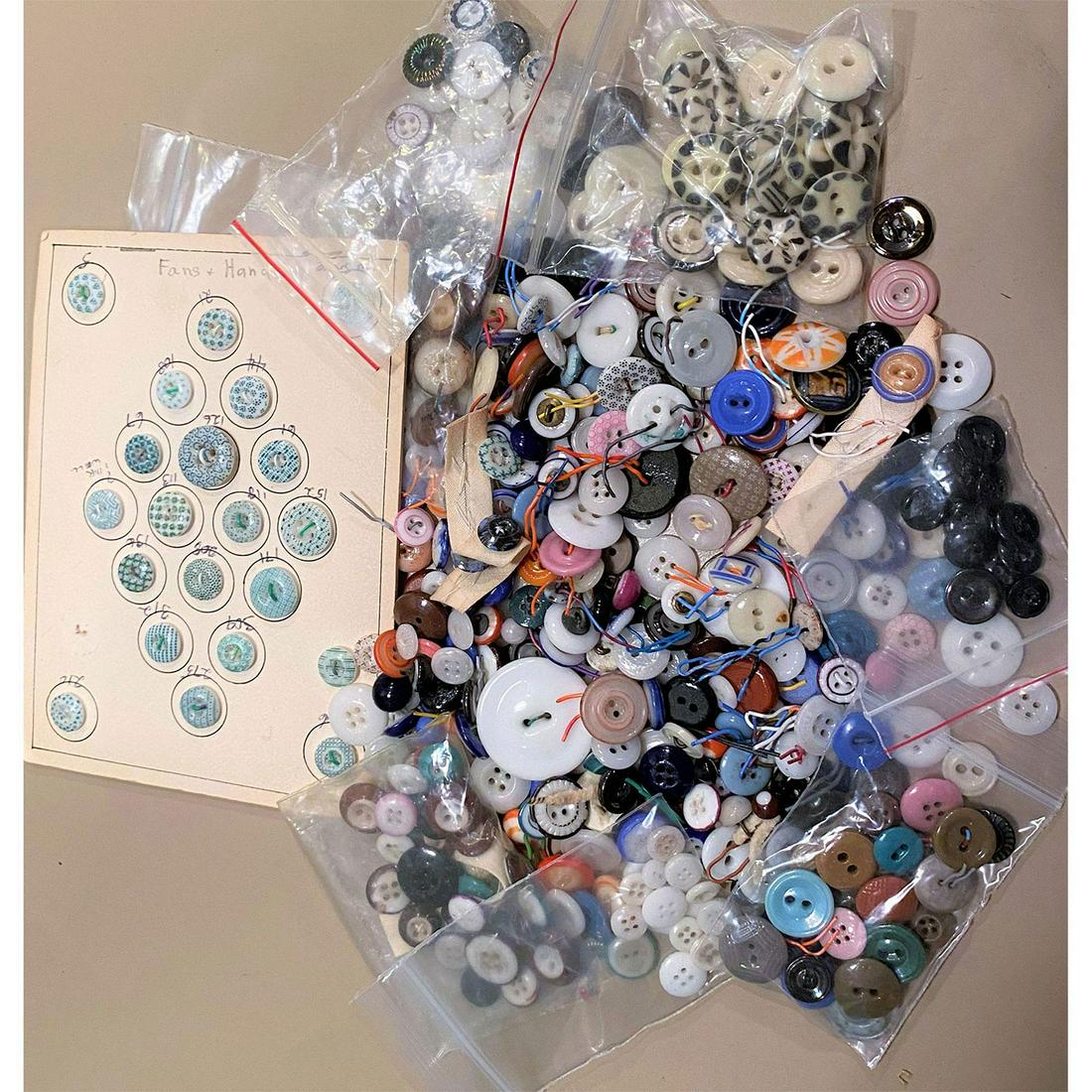 A Large Bag Lot of Assorted Division One china Buttons (1 of 4)