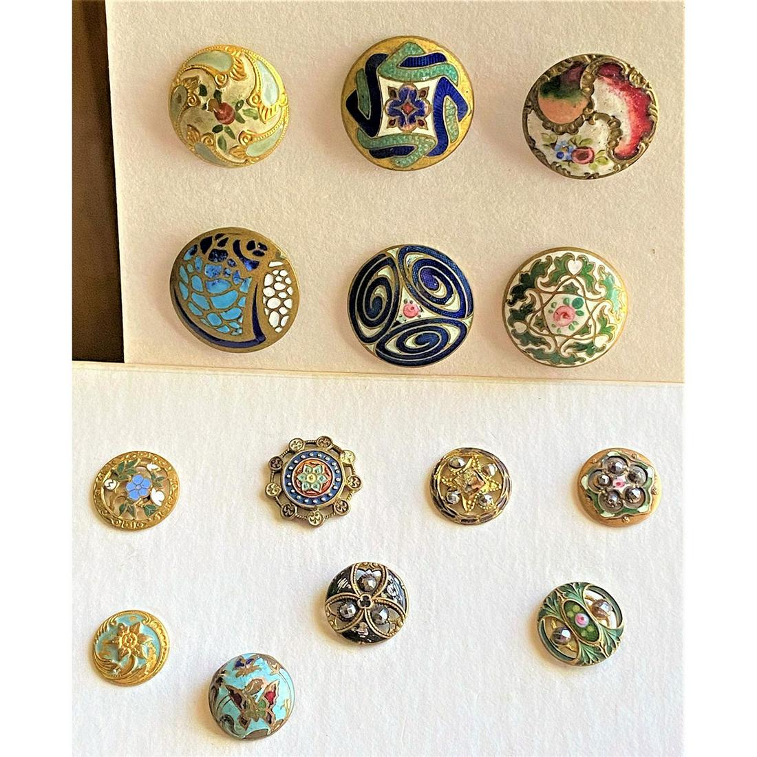 3 Small Cards of Division One Enamel Buttons (1 of 5)