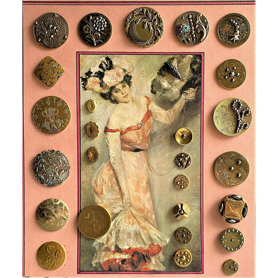 A Card of Division One Metal Buttons (1 of 5)