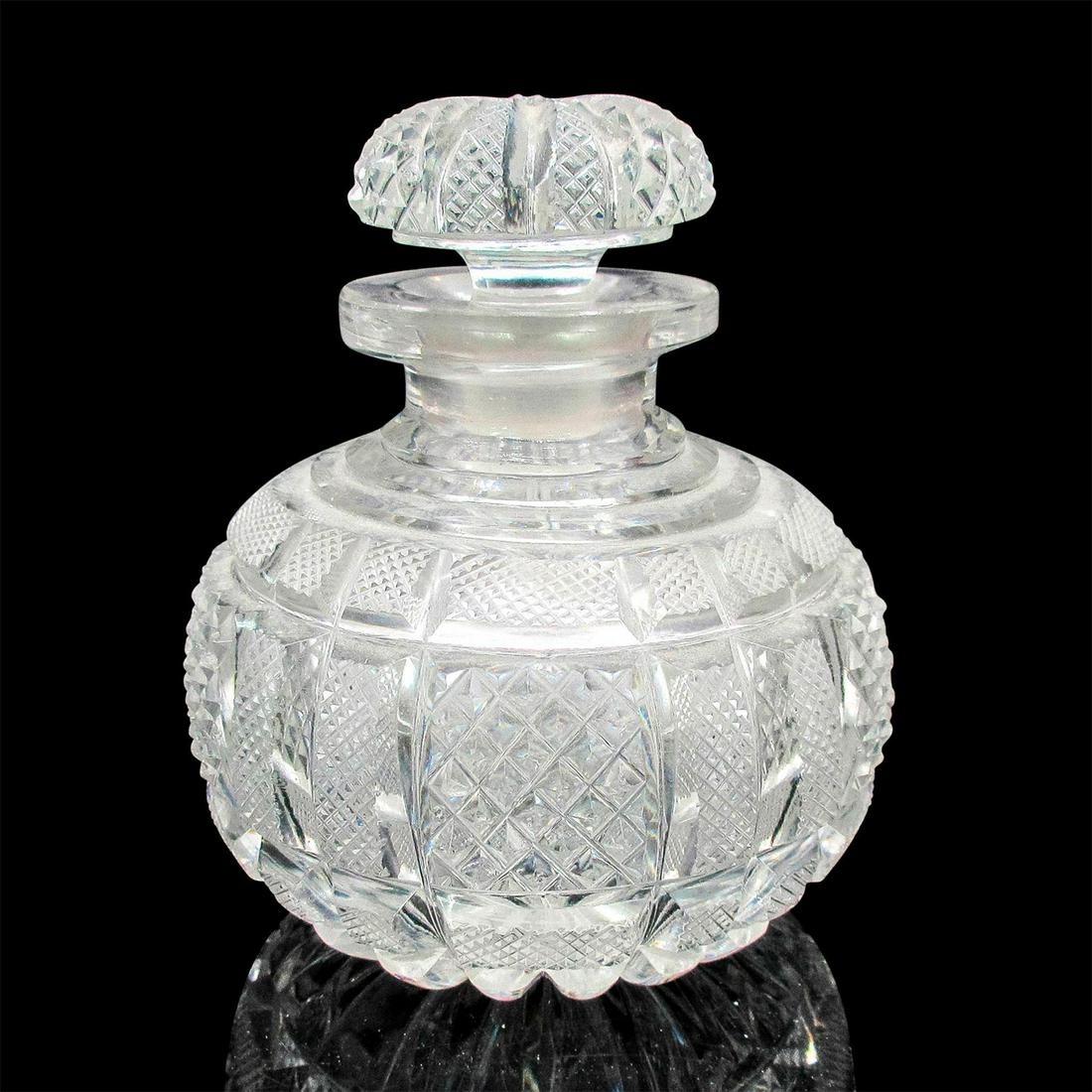 Vintage Pressed Glass Perfume Bottle (1 of 2)