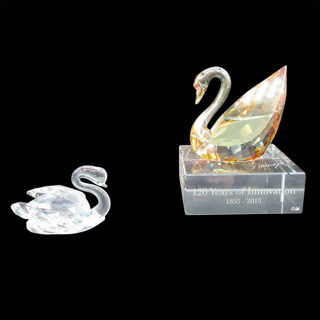 2pc Swarovski Crystal Figurines, Swans (1 of 6)