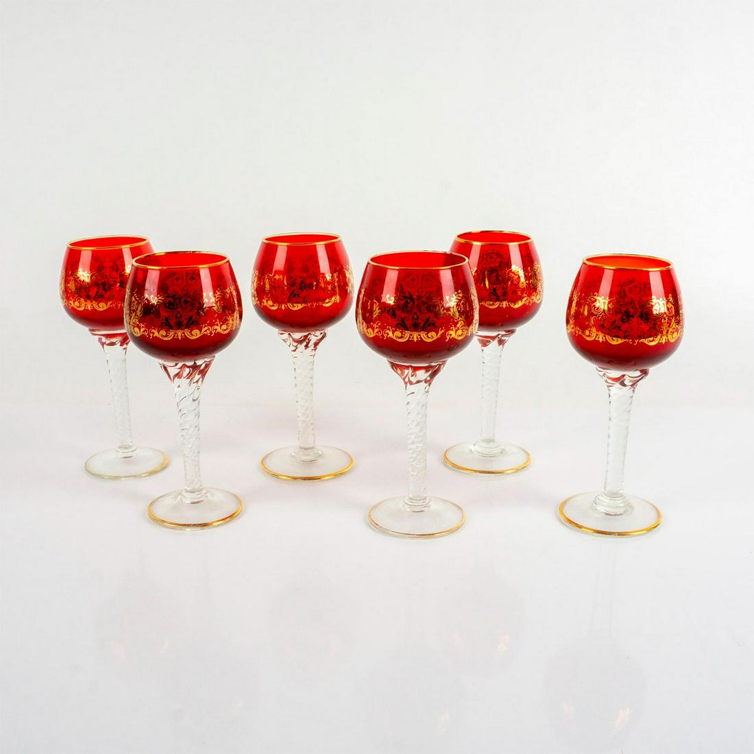 6pc Vintage Gilded Liquor Glasses (1 of 3)