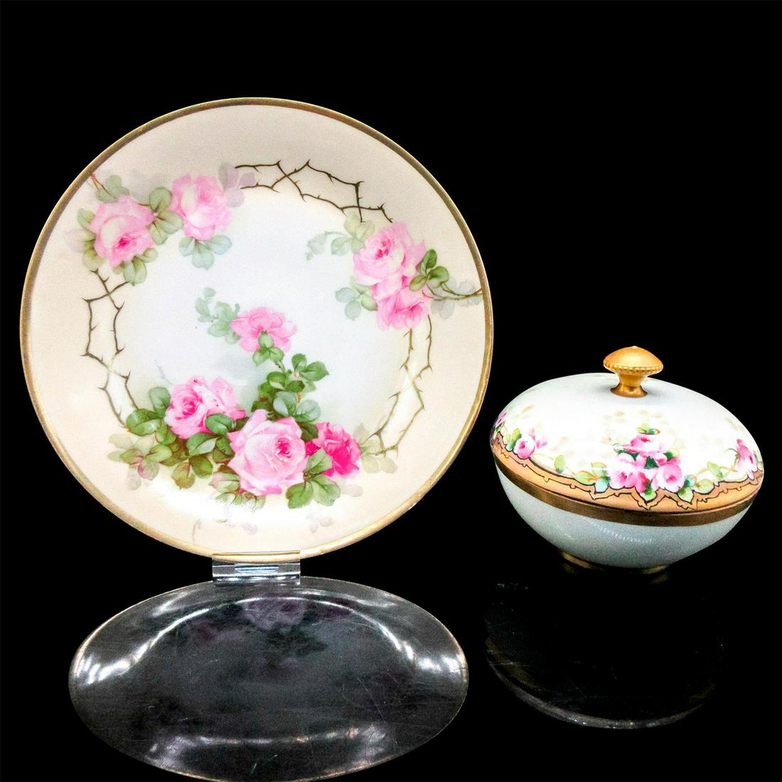 Prussia Royal Rudolstadt Plate + J&C Bavaria Candy Dish (1 of 3)