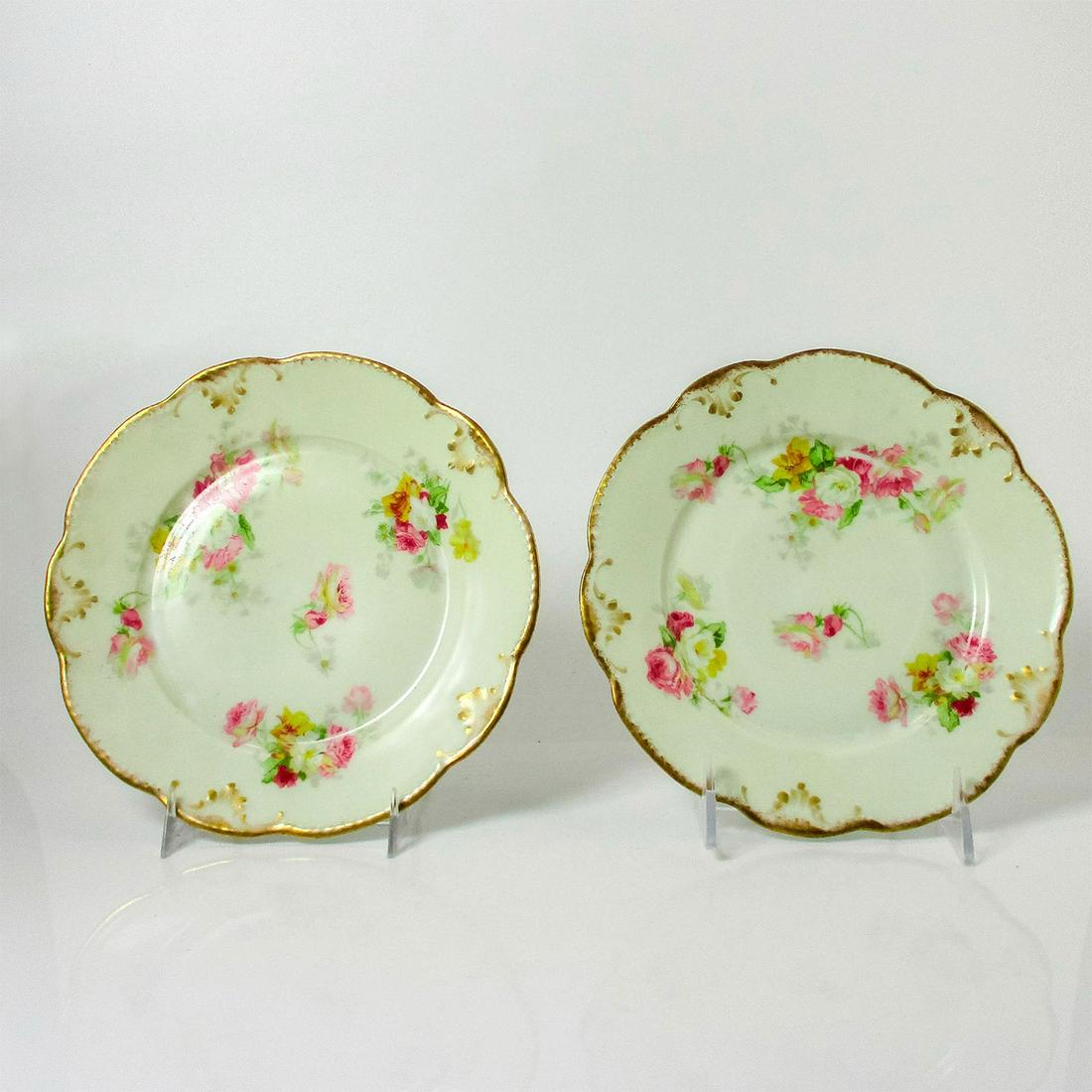 2pc Antique Limoges France Porcelain Dessert or Salad Plates (1 of 4)