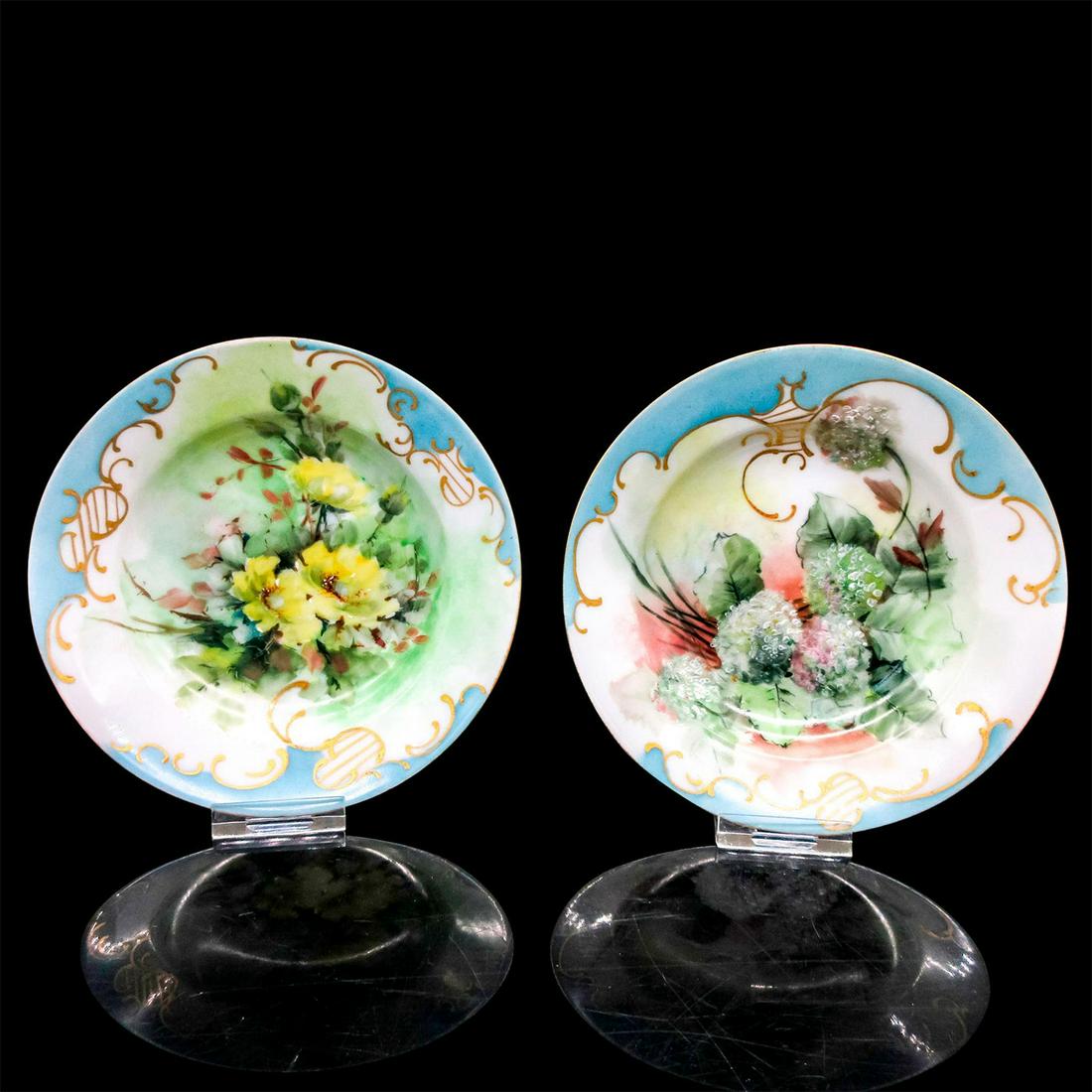 2pc Vintage Handpainted Porcelain Dessert Dishes (1 of 2)