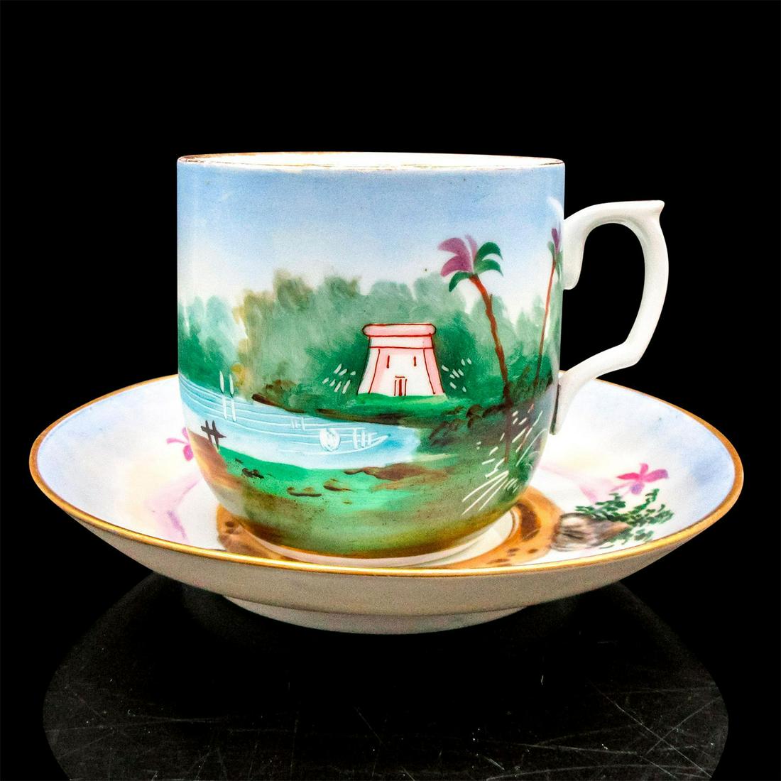 Vintage Mustache Tea Cup and Saucer (1 of 3)