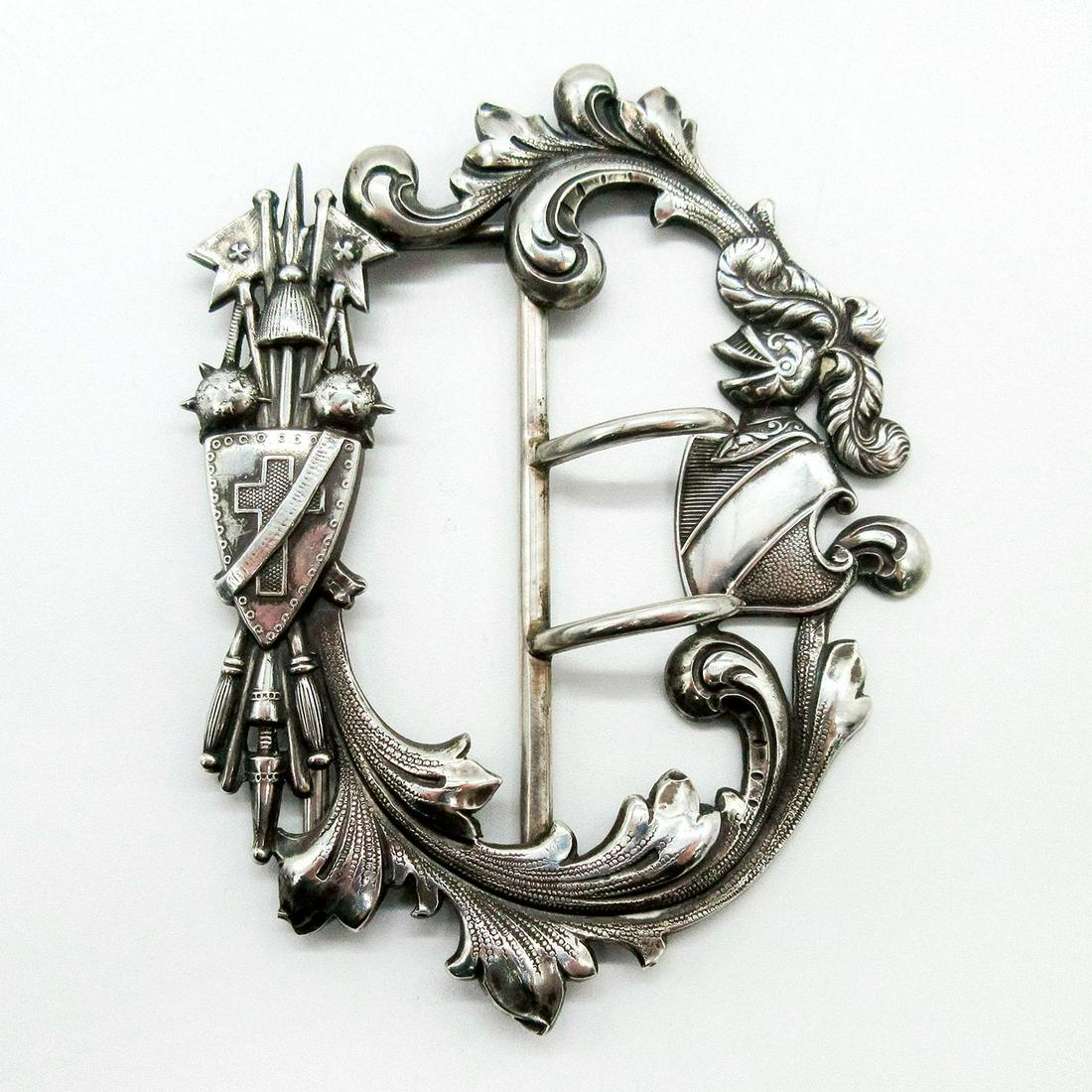 George W. Shiebler & Co. Sterling Sash Pin Buckle (1 of 3)