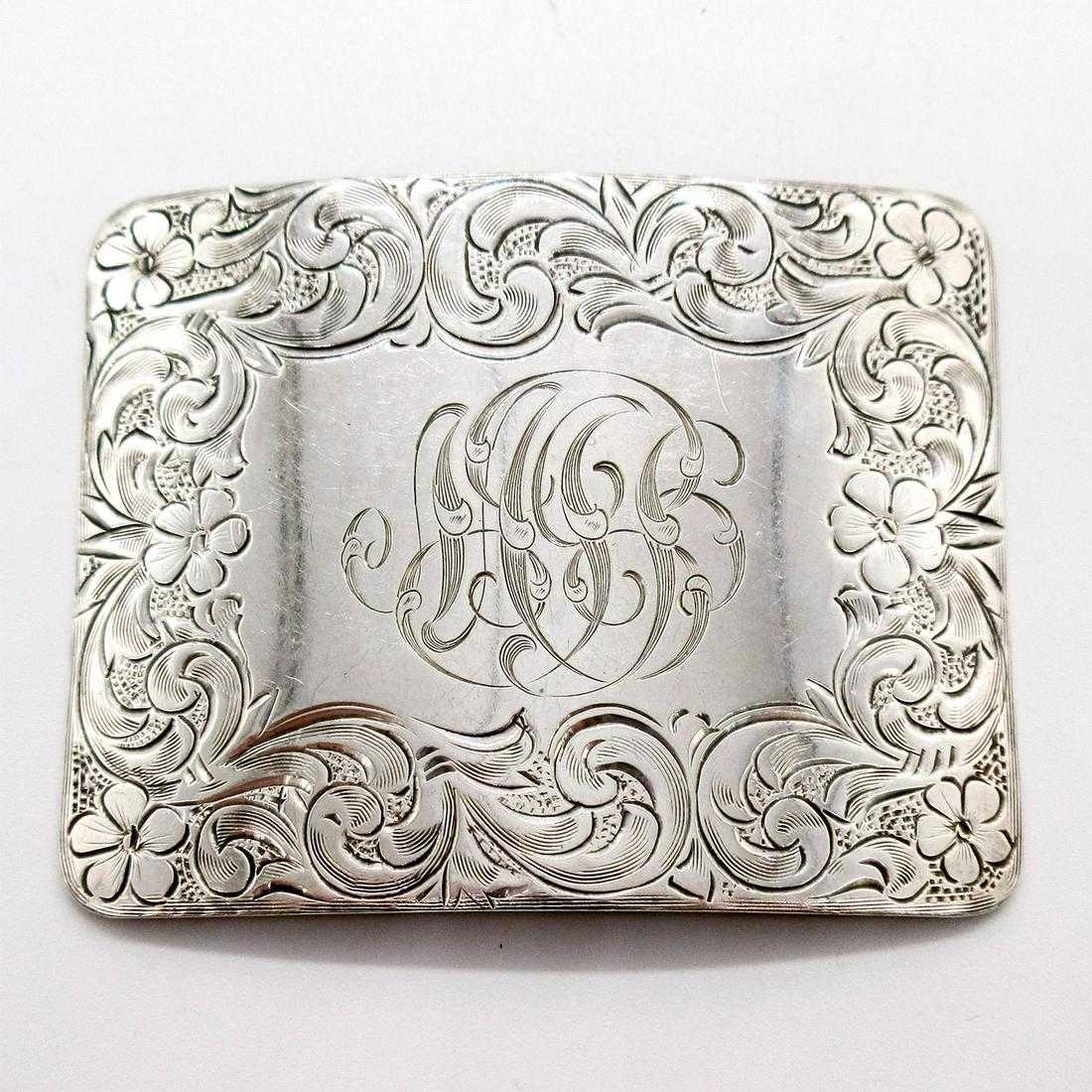La Pierre MFG Co. Sterling Decorative Belt Buckle (1 of 3)