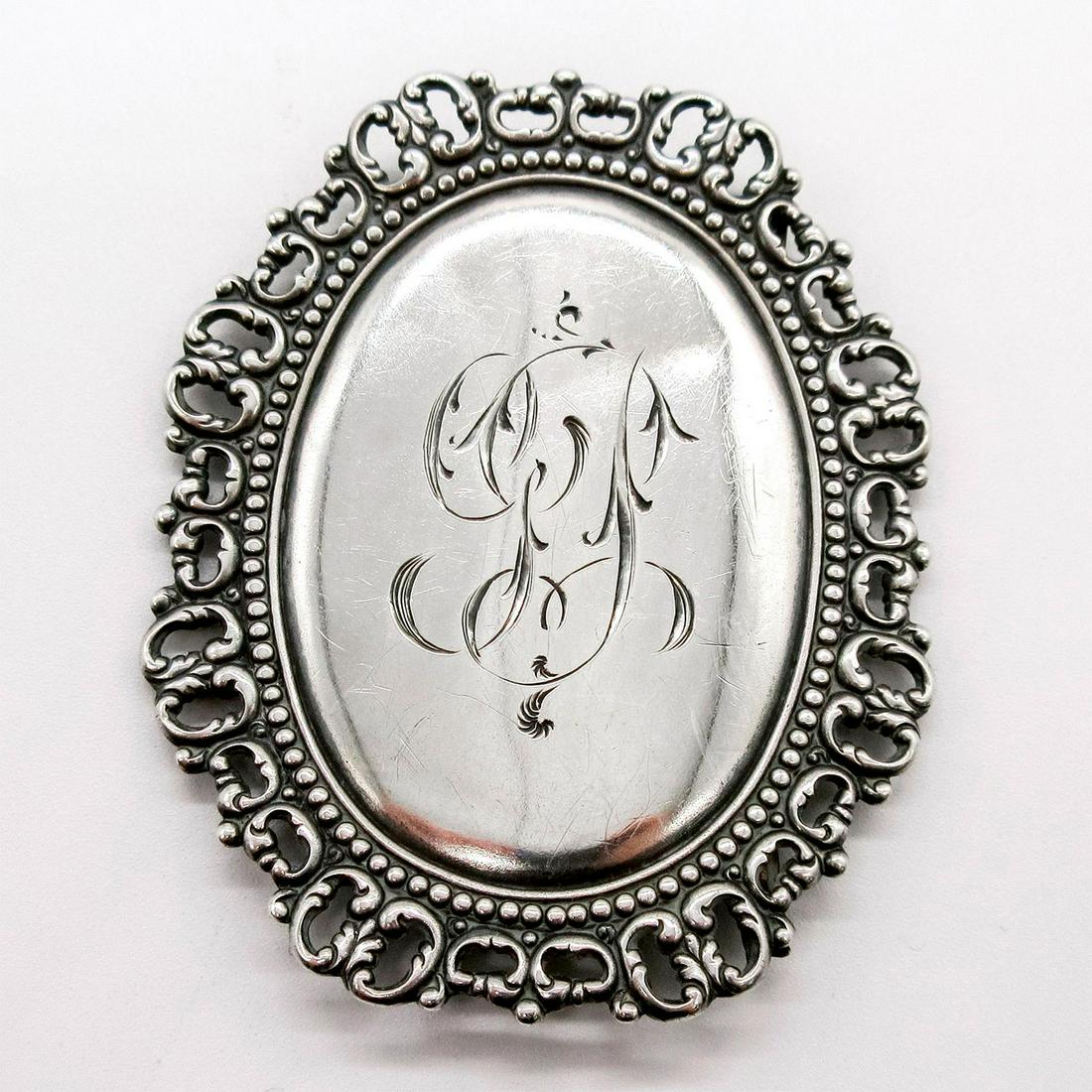 La Pierre MFG Co. Sterling Decorative Belt Buckle (1 of 3)