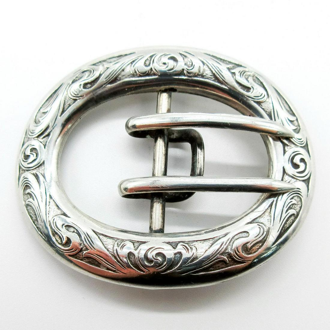 WM. B. Kerr & Co. Sterling Decorative Sash Pin Belt Buckle (1 of 3)