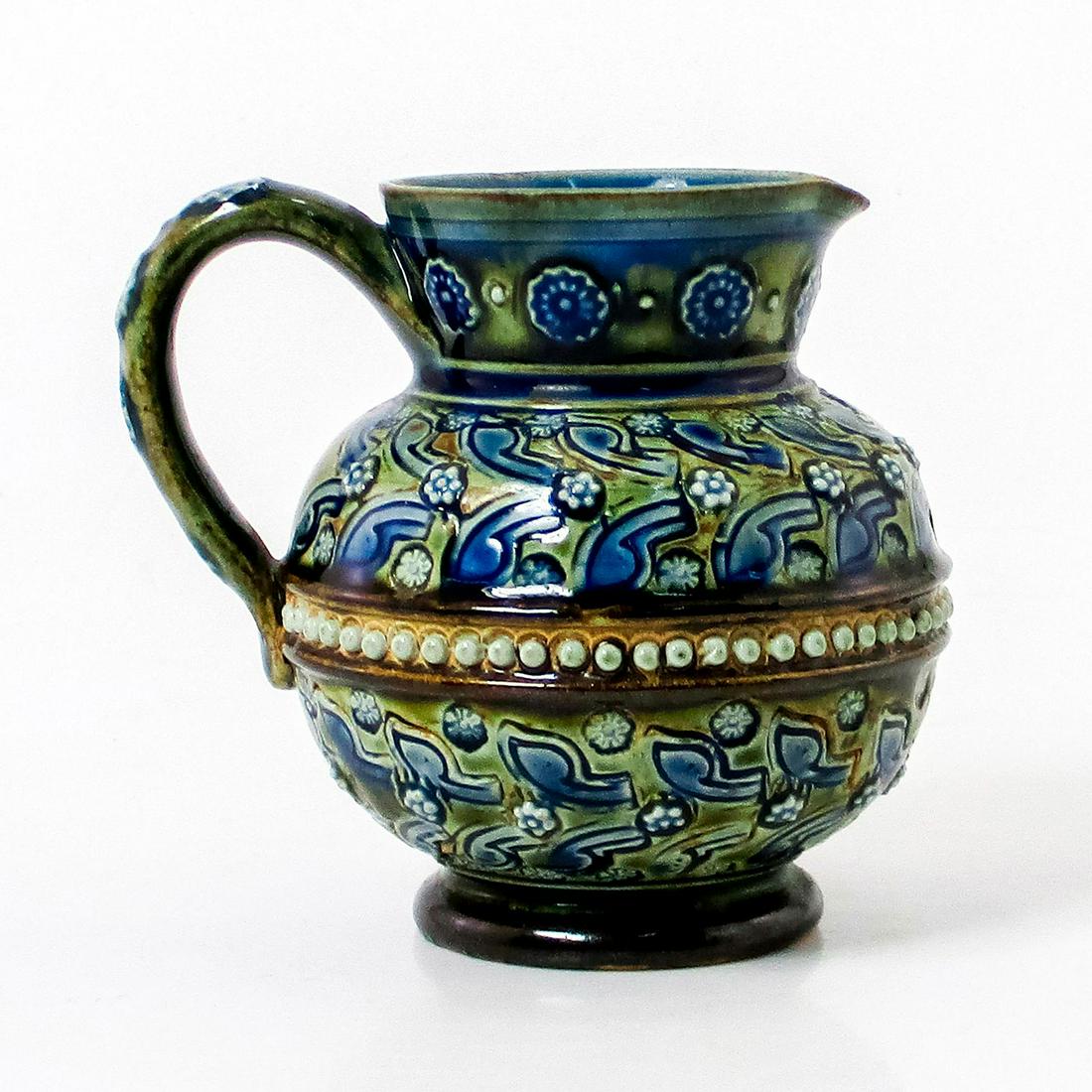 Doulton Lambeth Stoneware Small Floral Jug (1 of 5)