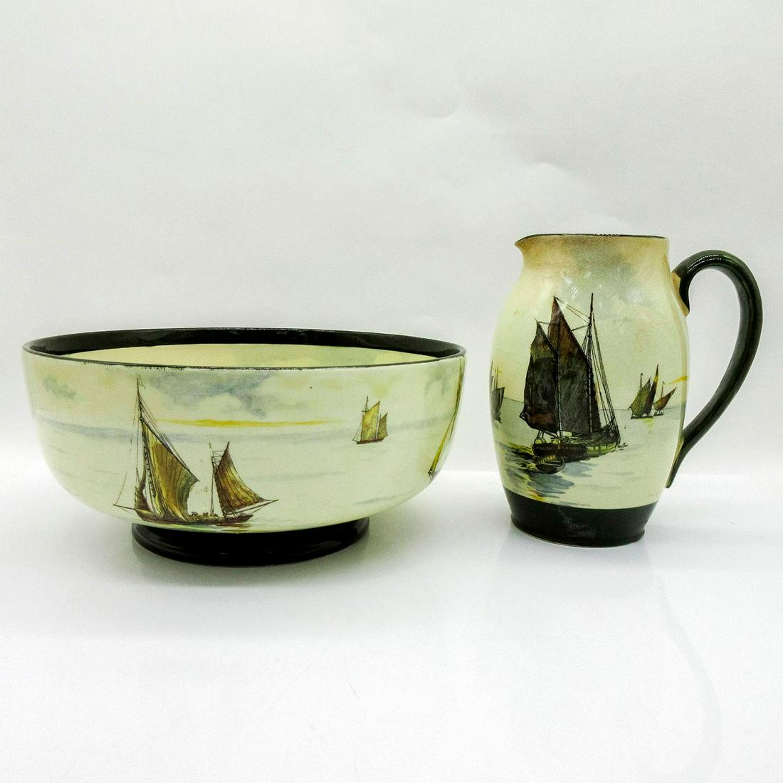Royal Doulton Series Ware Pitcher and Bowl, Famous Ships (1 of 9)