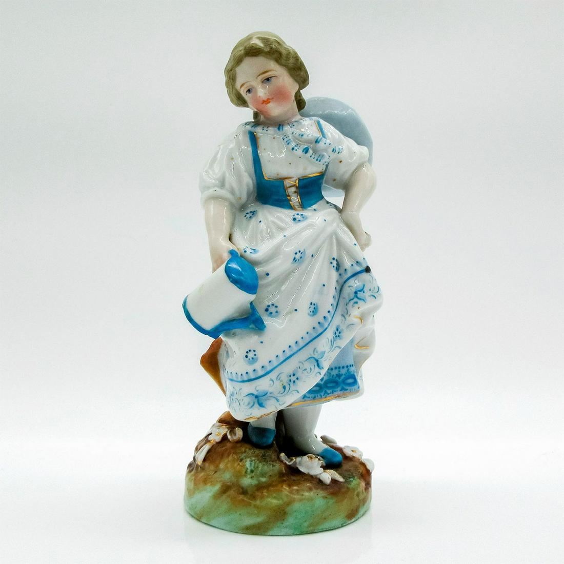 Giulio Richard Porcelain Figurine, Girl with Watering Can (1 of 5)