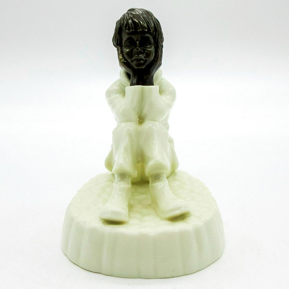 Minton Figurine, Spellbound MS2: Glossy finish. Fine bone china with bronze detailing of head and hands. Minton backstamp. #Minton Issued: c. 1978 Dimensions: 4.75"H Manufacturer: Minton Country of Origin: England