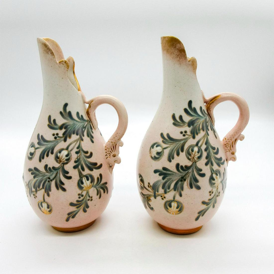 Pair of Antique Doulton Lambeth Carrara Ware Jugs (1 of 6)