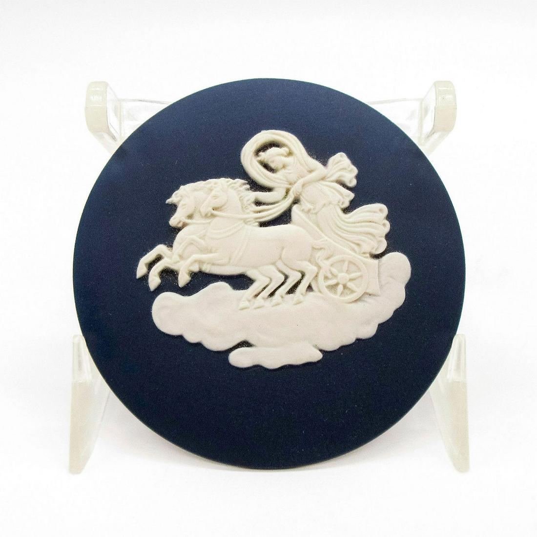 Wedgwood Portland Blue Jasperware, Medallion Plaque (1 of 4)