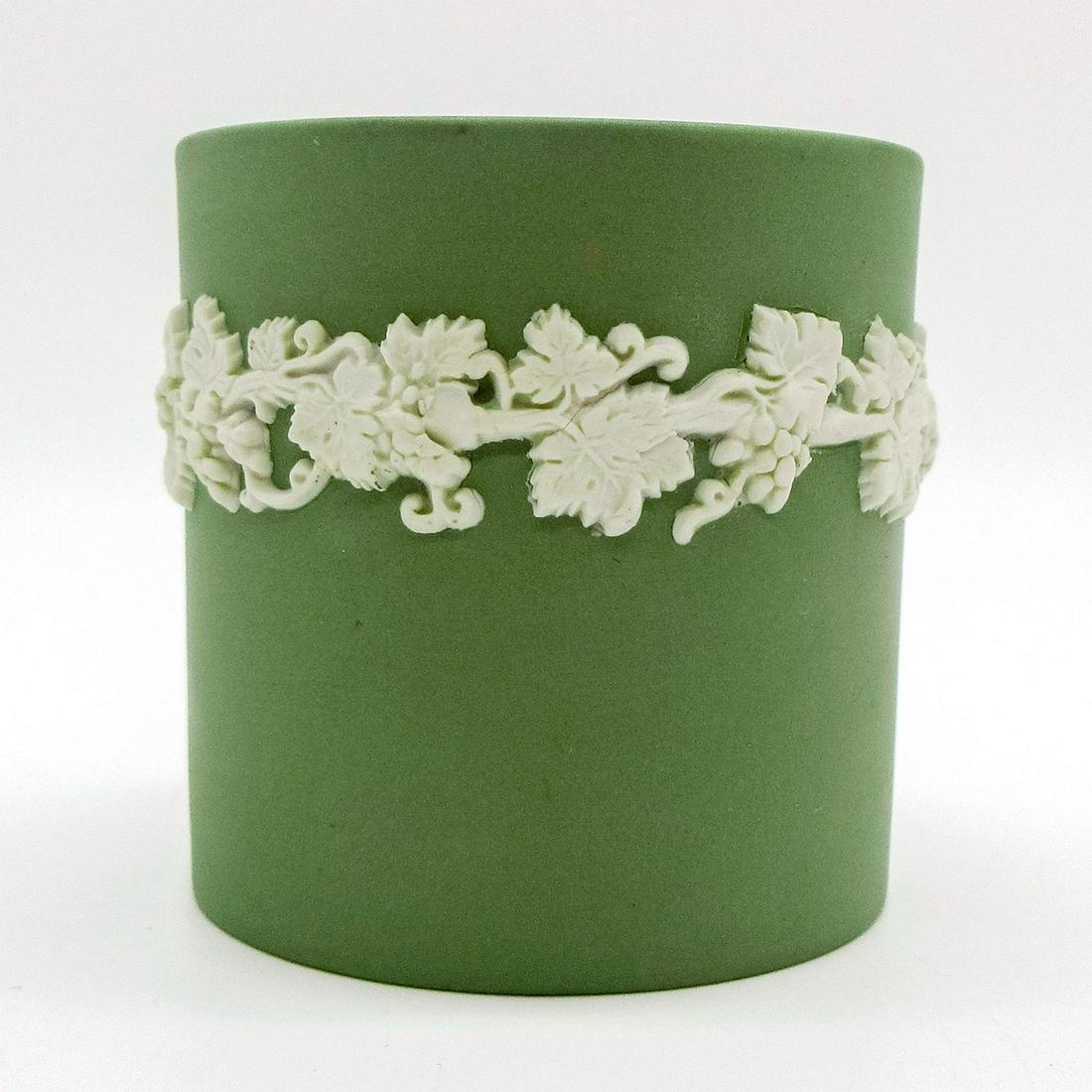 Wedgwood Sage Green Jasperware, Miniature Spill Vase (1 of 3)