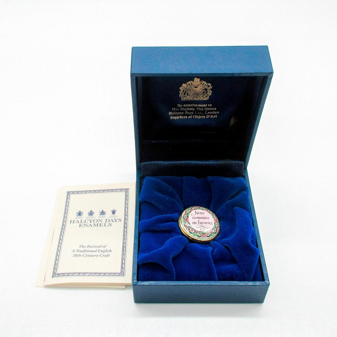 Halcyon Days Trinket Box, Never Economise on Luxuries (1 of 6)