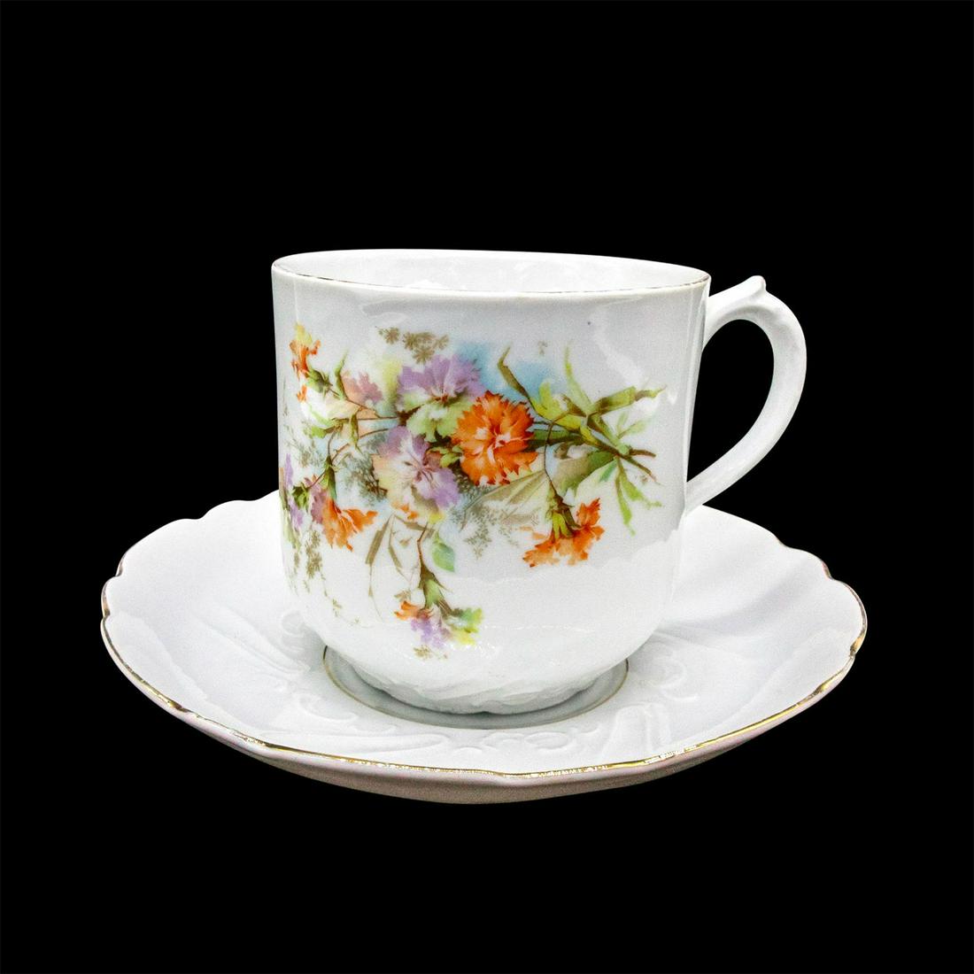 Victorian Mustache Tea Cup and Saucer (1 of 4)