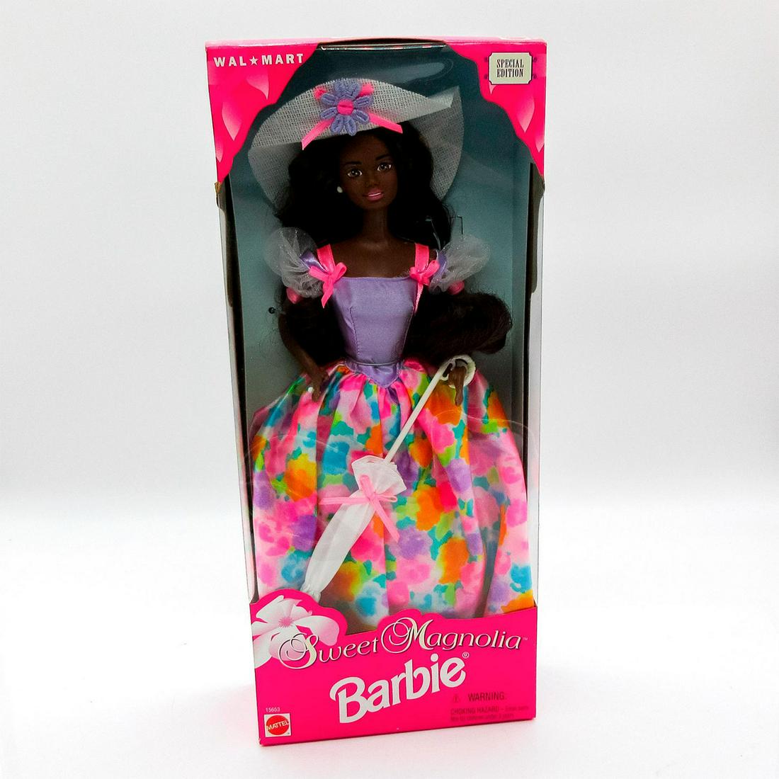 Vintage Mattel Barbie Doll, Sweet Magnolia: Walmart Exclusive. Special Edition. In original box, unopened. #15653. Dimensions of box: 13.5"L x 5.5"W x 2.5"H. #walmart #Barbie #sweet #specialedition #magnolia Issued: 1996 Dimensions: 11.5" H Man