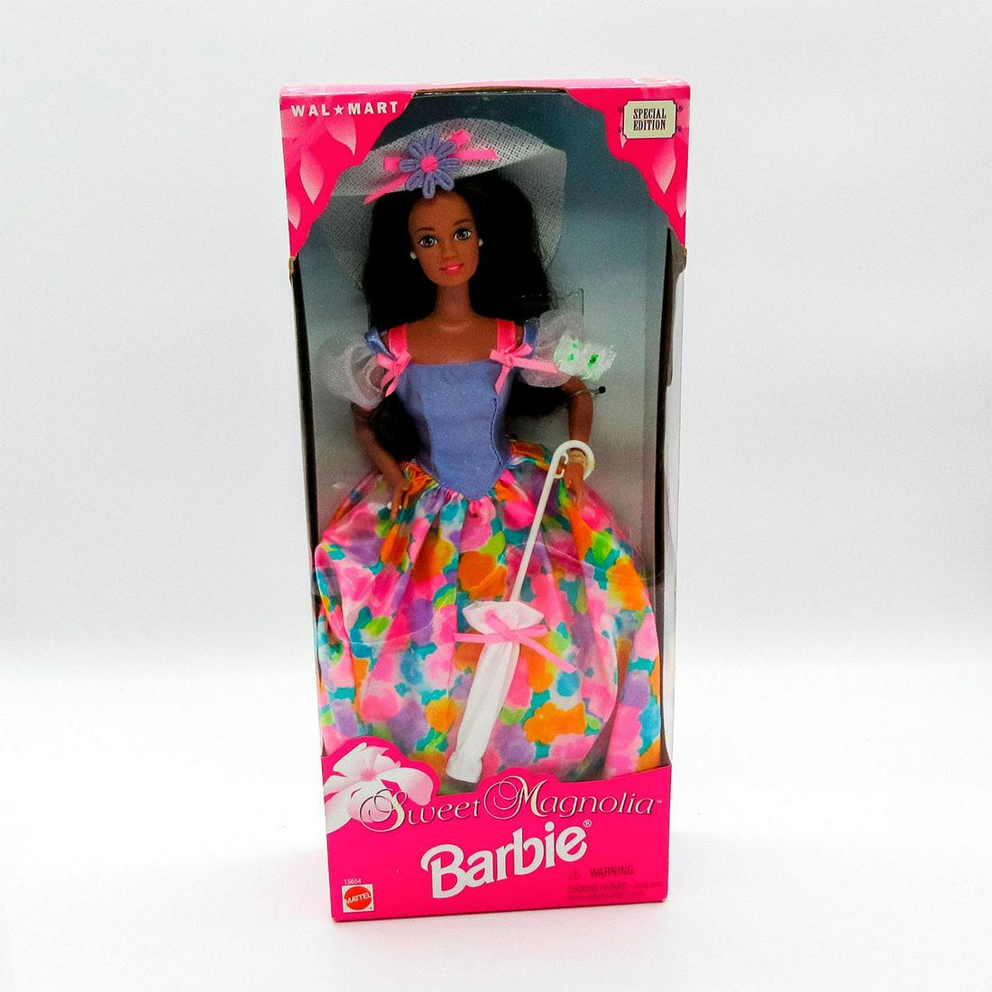 Vintage Mattel Barbie Doll, Sweet Magnolia: Walmart Exclusive. Special Edition. In original box, unopened. #15654. Dimensions of box: 13.5"L x 5.5"W x 2.5"H. #walmart #Barbie #sweet #specialedition #magnolia Issued: 1996 Dimensions: 11.5" H Man