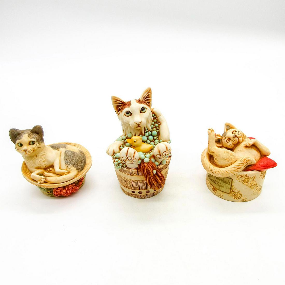 3pc Harmony Kingdom Trinket Boxes, Cat Combo (1 of 14)