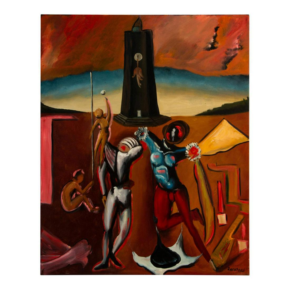Viktor Zaretsky (Ukrainian, 1925-1990) Oil Painting: Impressionist painting on canvas. Signed Zaretski lower right. Measures 23.5" x 19.5". Unframed. #Art #Paintings Artist: Viktor Zaretsky Issued: 20th c.