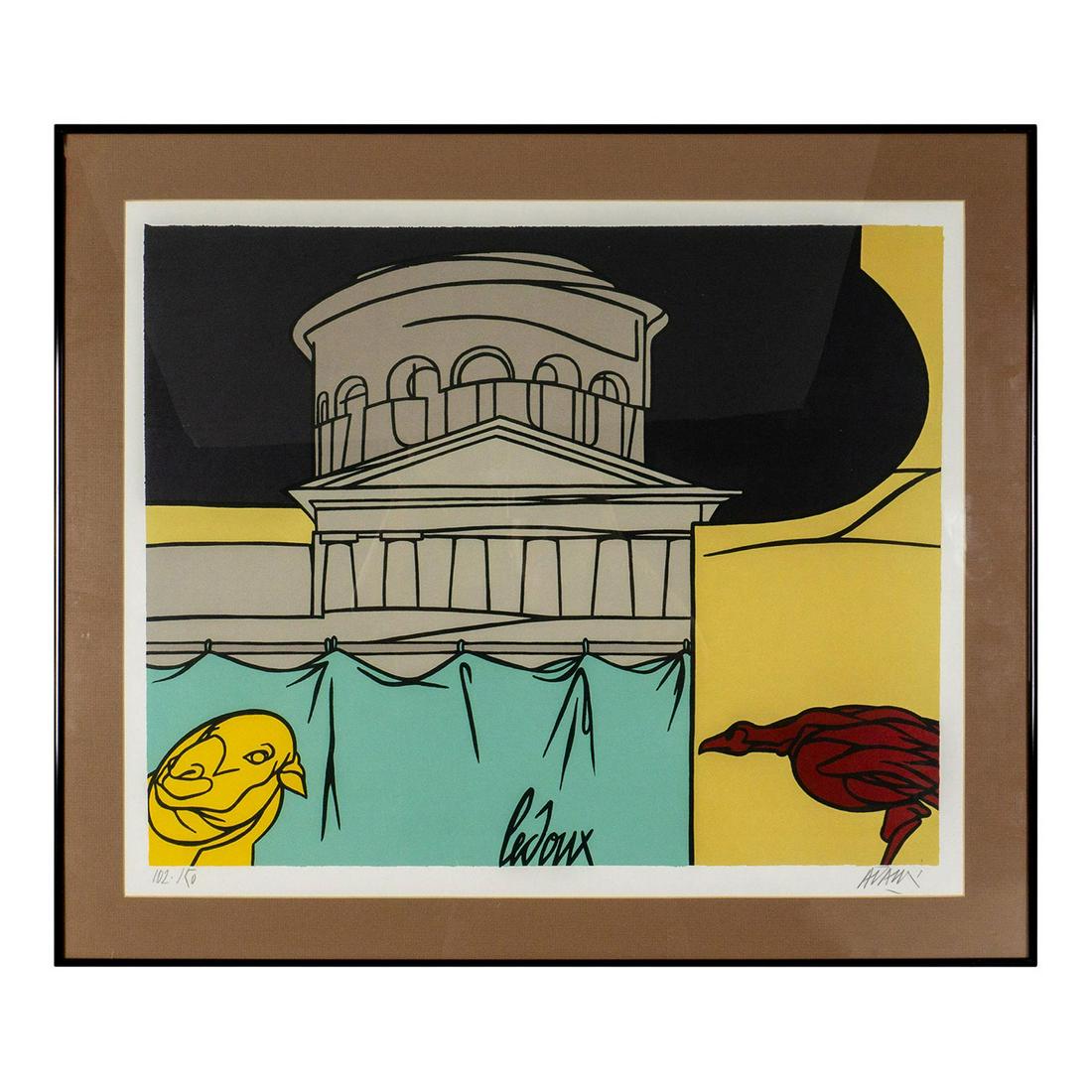 Valerio Adami (Italian b. 1935) Pop Art Signed Lithograph (1 of 6)