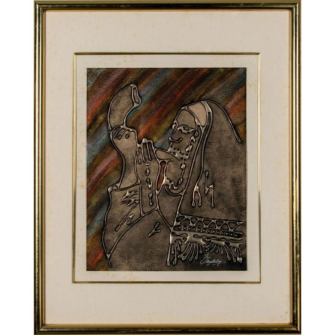 Joel Zaretsky (American, 20th c.) Judaica Mixed Media (1 of 7)