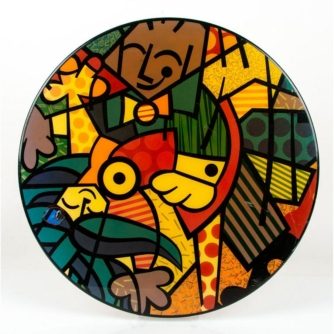 After Romero Britto (Brazilian, b.1963) Acrylic Table Top (1 of 5)