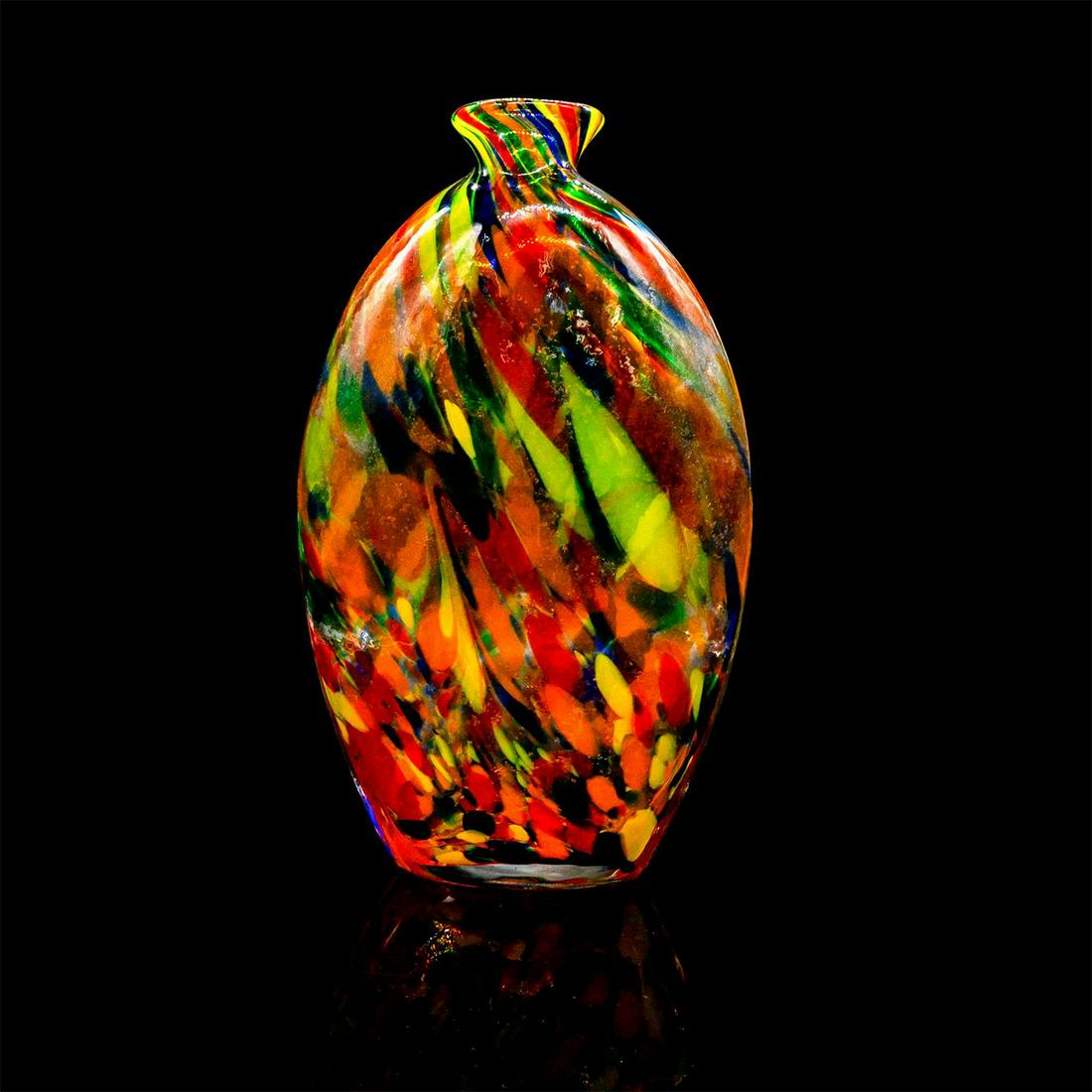 Large Vintage Murano Glass Rainbow Vase (1 of 3)