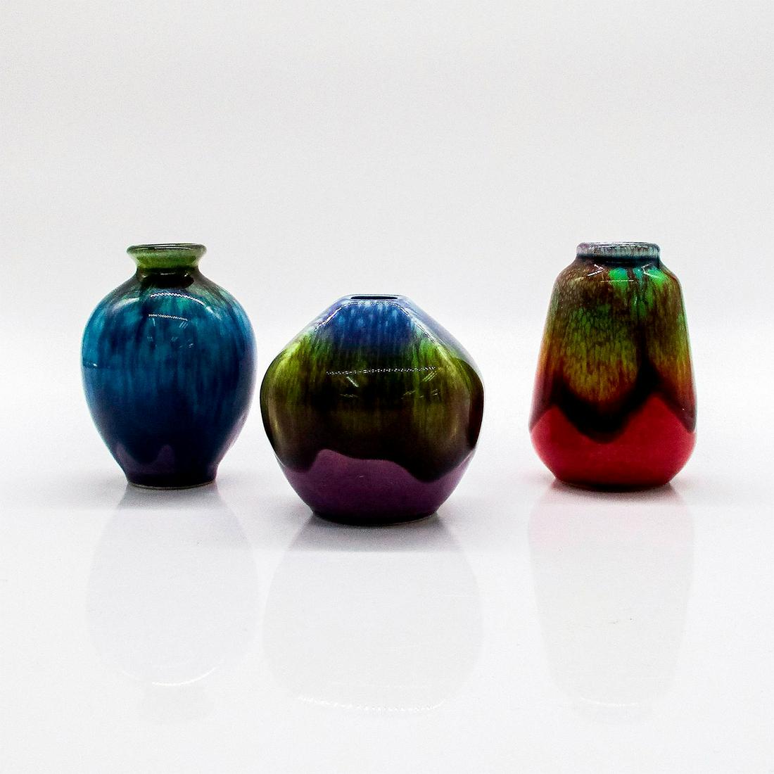 3pc Miniature Ikebana Art Pottery Vase (1 of 2)