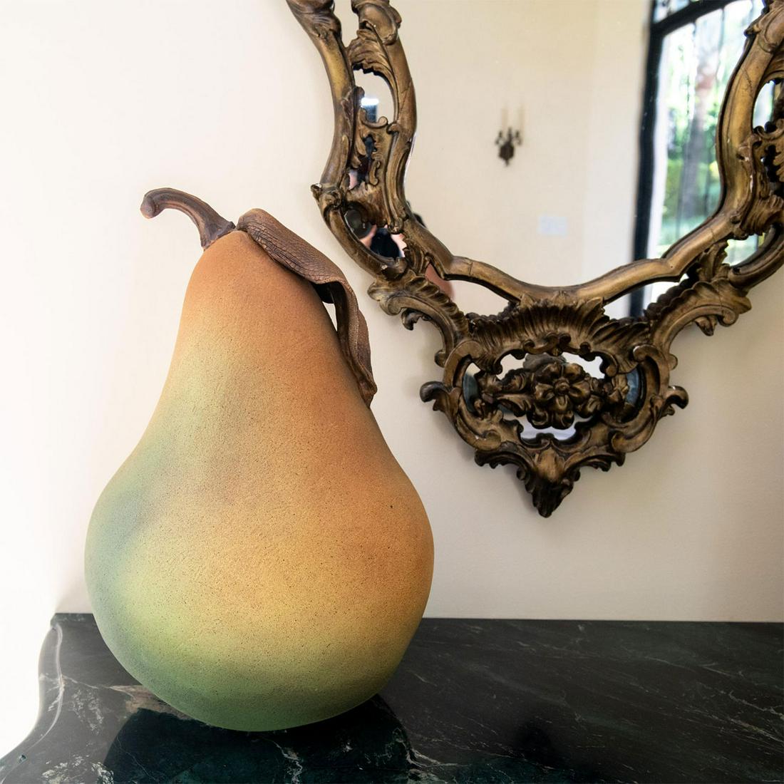 Large Sarah Frederick Stoneware Pottery Pear Sculpture (1 of 7)