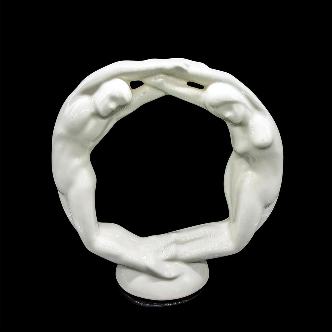 Vintage Ceramic Haeger Sculpture, Circle of Love (1 of 4)