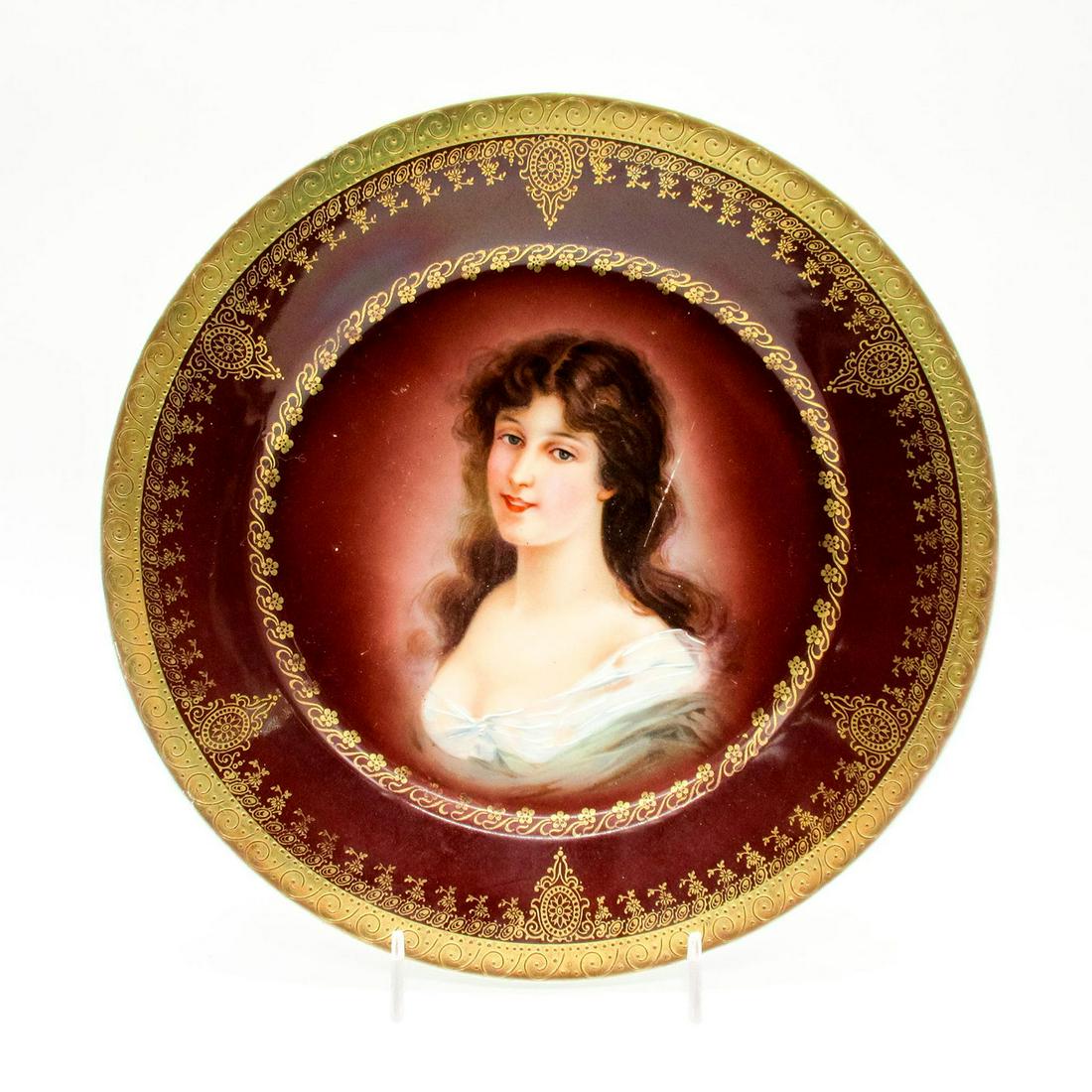 Antique Royal Vienna Porcelain Gilded Portrait Charger (1 of 2)