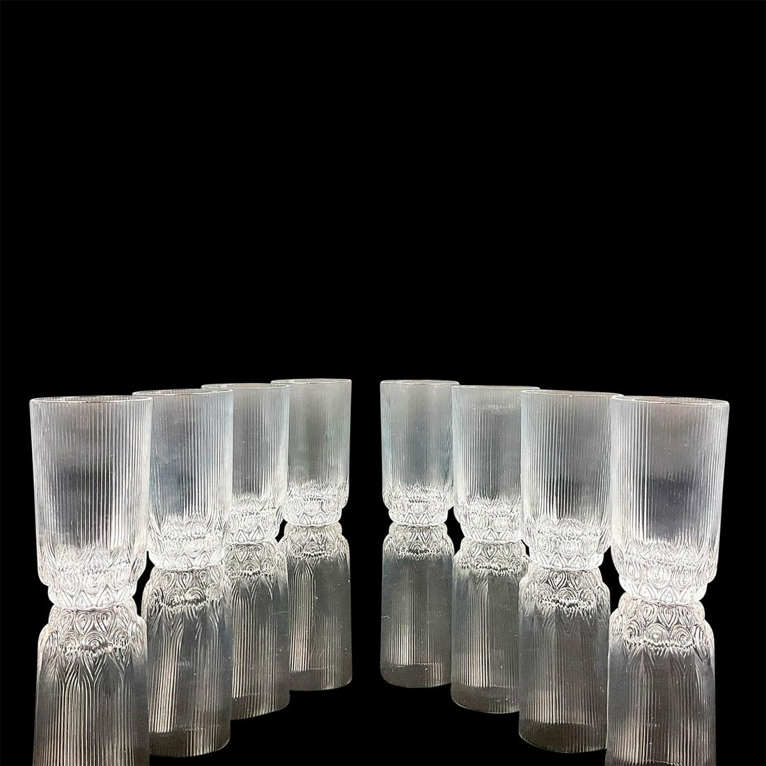 Set of 8 Rosenthal Art Deco Crystal Cut Highball Glasses (1 of 5)