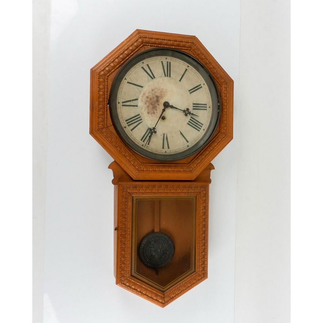 Antique E. Ingraham Co. Wall Clock (1 of 3)