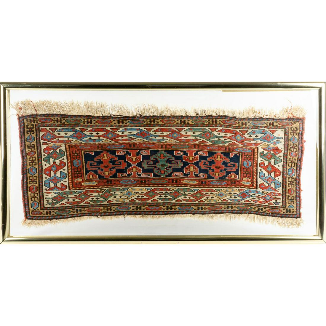 Vintage Framed Small Hand Woven Turkish Rug (1 of 7)