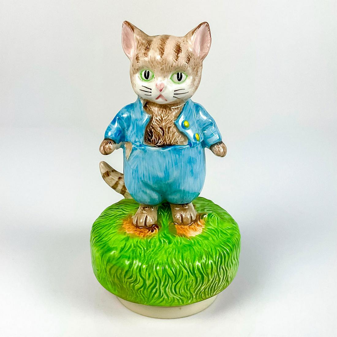 Schmid Musical Revolving Cat Figurine, Tom Kitten (1 of 4)