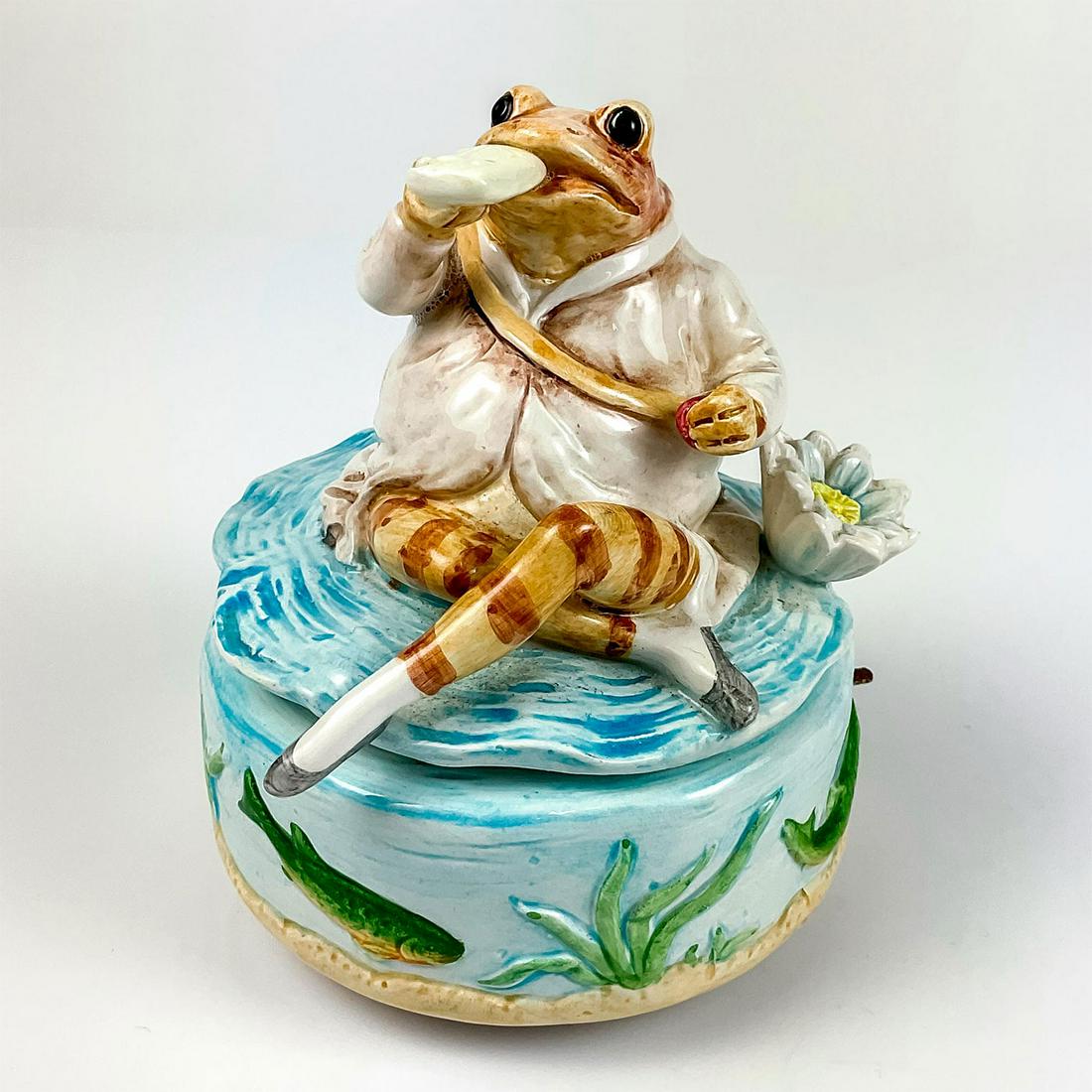 Vintage Schmid Musical Revolving Figurine, Mr. Jeremy Fisher