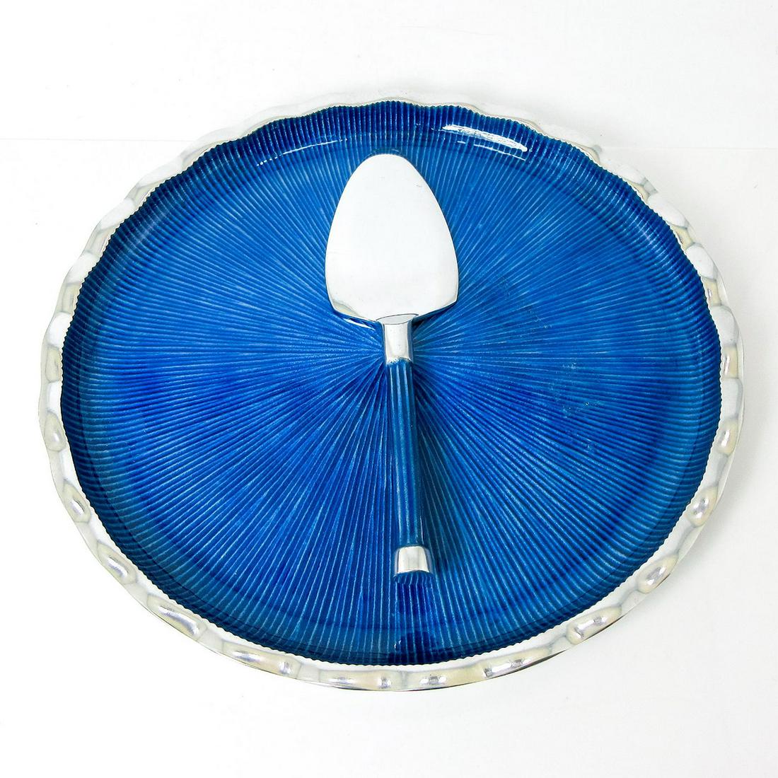 Simplydesignz Handcrafted Fluted Cake Plate and Server Set (1 of 8)