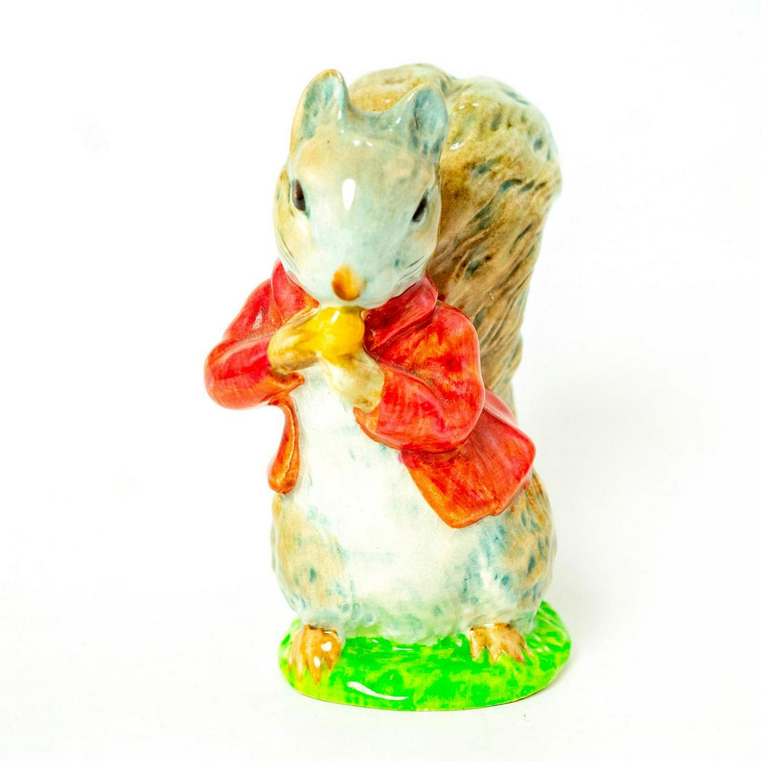 Timmy Tiptoes (Brown-Grey) - Gold Oval - Beatrix Potter Figurine (1 of 3)