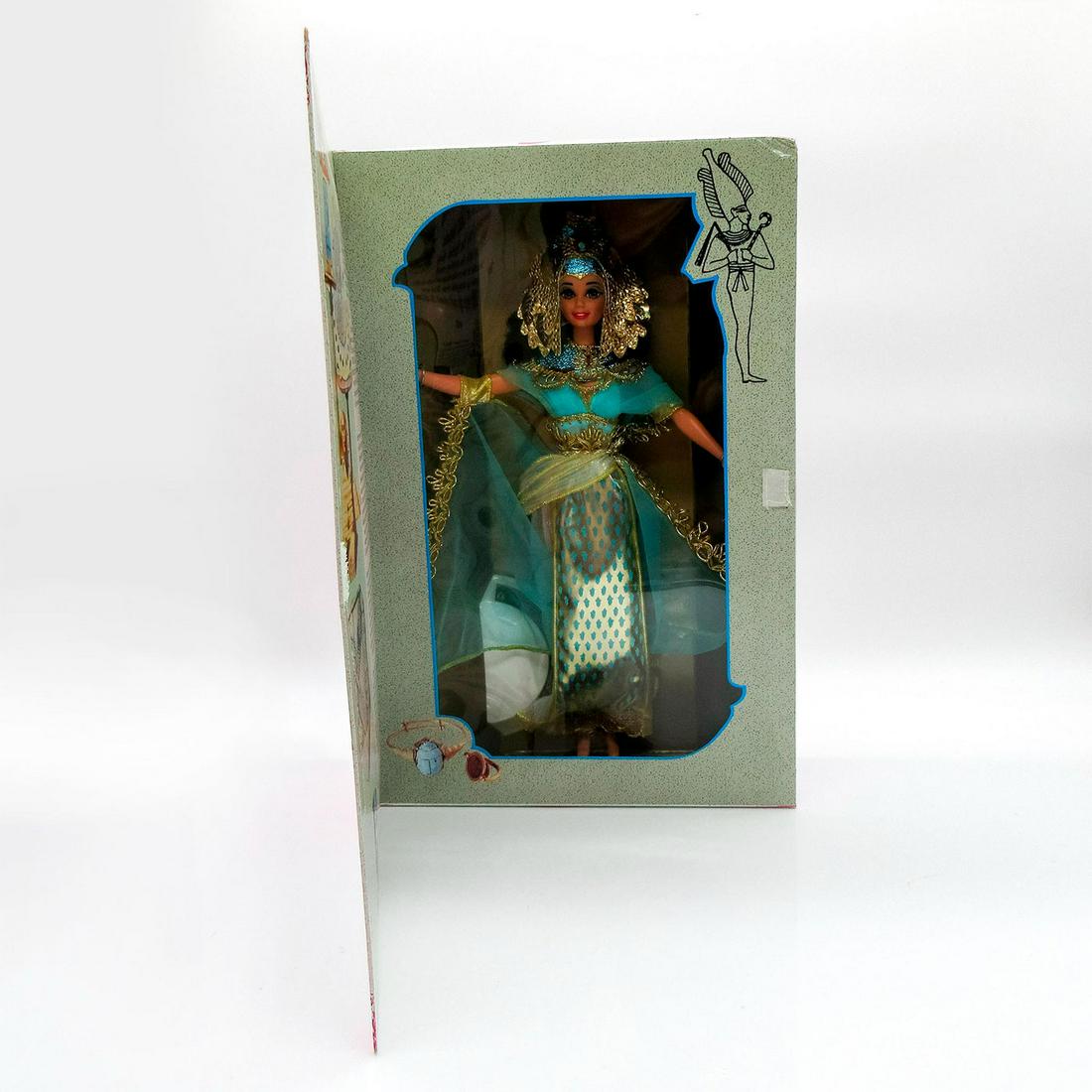 Mattel Barbie Doll, Egyptian Queen: Collector Edition. From the "Great Eras" Collection. #11397. In original box, unopened. Dimensions of box: 13.5"L x 9"W x 3"H. #mattel #Barbie #greateras #style #queen #egyptian Issued: 1993 Dimension
