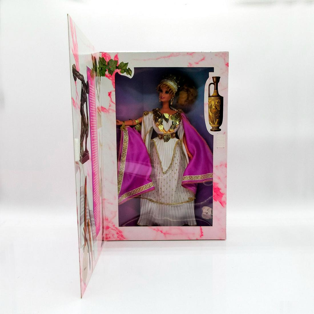 Mattel Barbie Doll, Grecian Goddess: Collector Edition. From the "Great Eras" Collection. #15005. In original box, unopened. Dimensions of box: 14"L x 3.5"W x 14"H. #mattel #Barbie #greateras #grecian #goddess Issued: 1995 Dimensions: 11