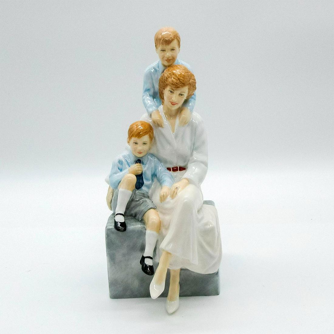 A Loving Mother HN5857 - Royal Doulton Figurine: Limited Edition; hand decorated bone china. Princess Diana, Prince William, Prince Harry. The Remembering Diana Collection. Inspired by a 1988 portrait photograph of the Royal family. Includes origina