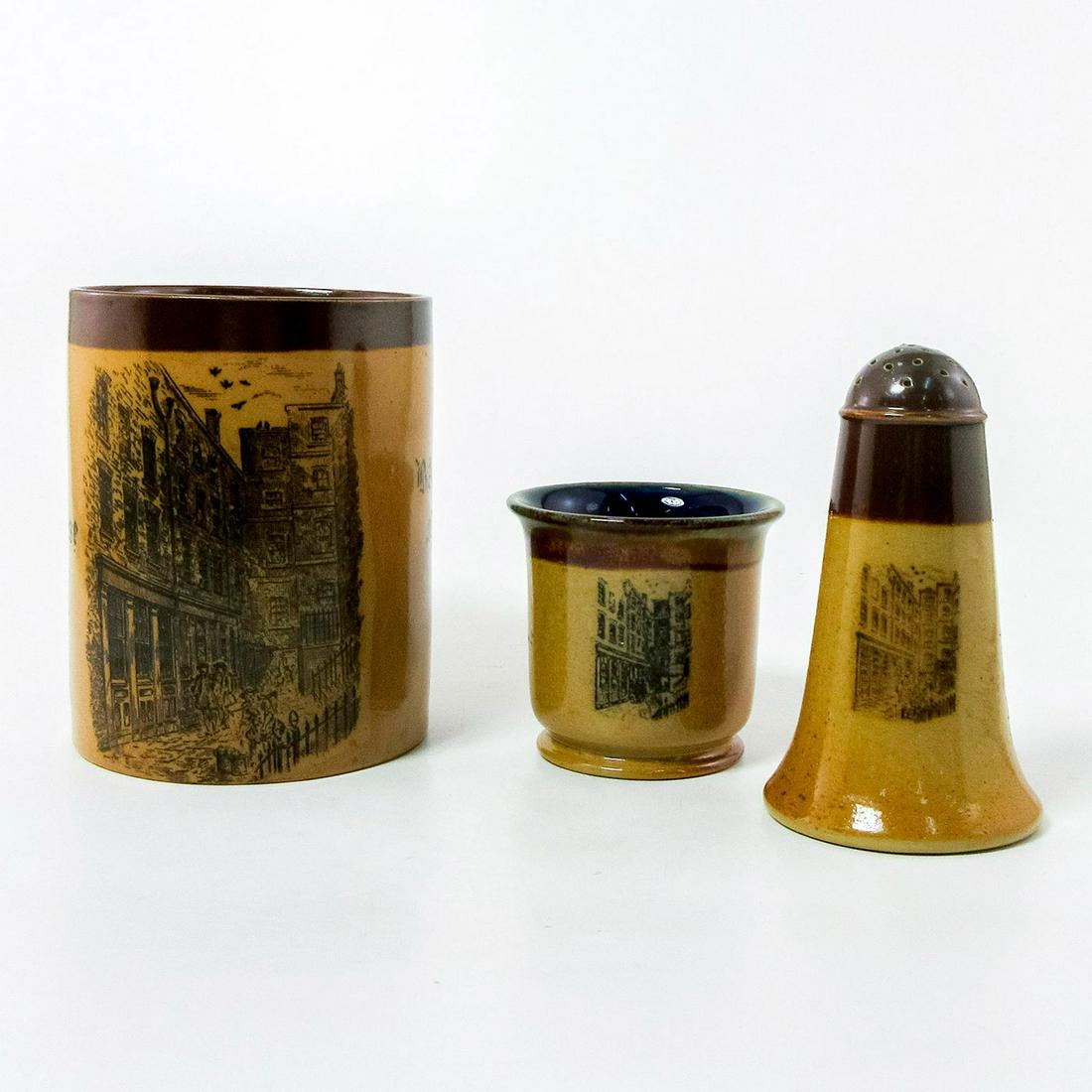 3pc Royal Doulton Stoneware, Ye Olde Cheshire Cheese 1667 (1 of 3)